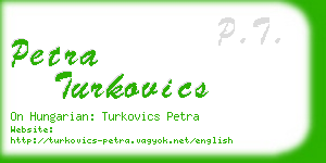 petra turkovics business card